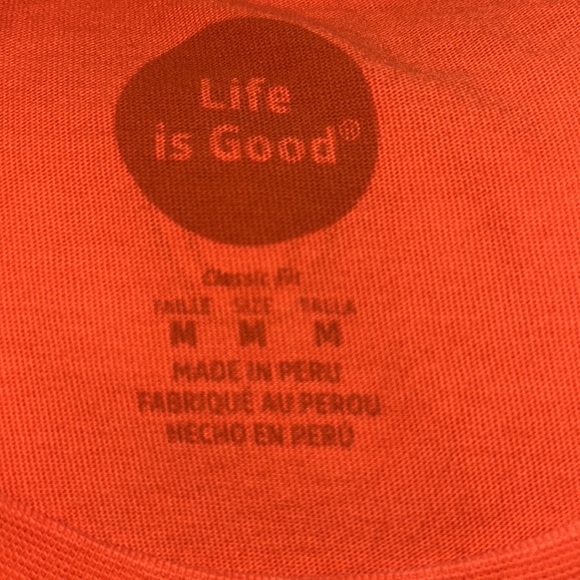 Life is Good😎CALGARY🍁Orange TEE🇨🇦VERY GOOD Condition! Size Medium - Picture 7 of 9